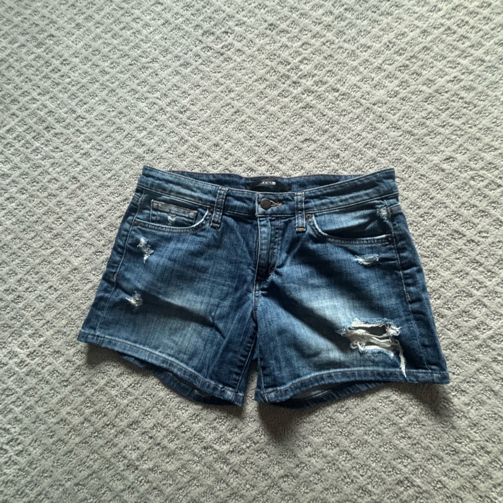 Joes Mid Waist Distressed Denim Shorts